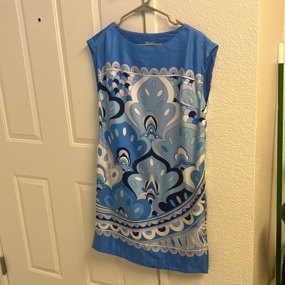 J. McLaughlin Blue and White Mini Dress